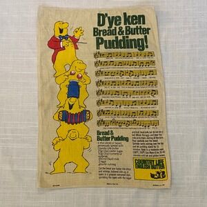 Vintage 1981 Country Life English Butter Recipe Kitchen‎ Tea Towel